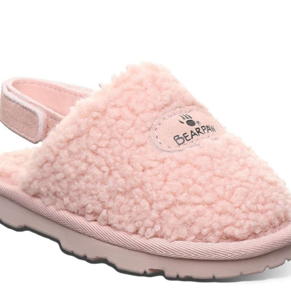 Bearpaw Snuggle Tee Girls' Slingback SlippersSize9Color:Light Pink New - Picture 8 of 9